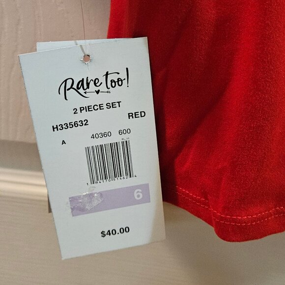 NWT - Little Girl's  Size 6 - Christmas - Red/Green - 2 piece set - Picture 6 of 11